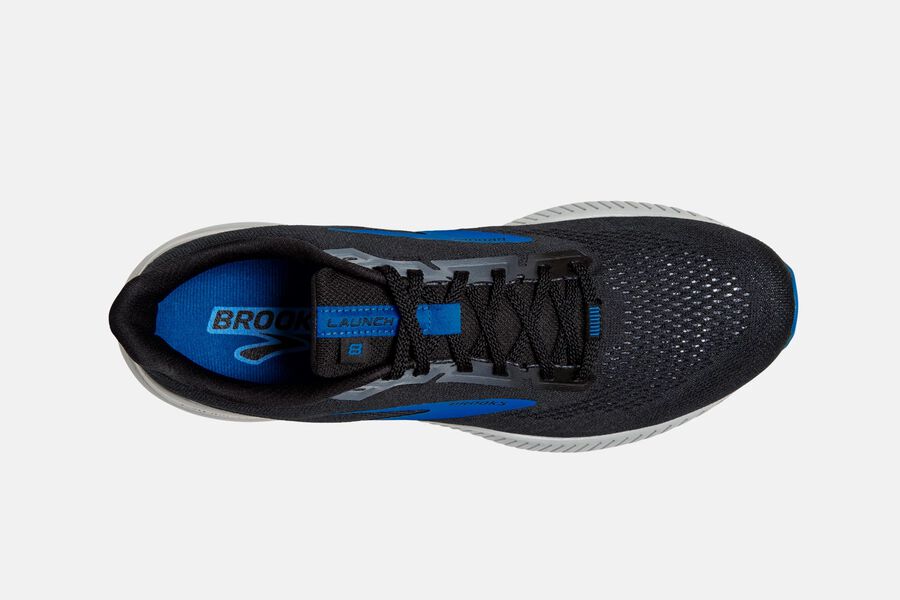 Brooks Israel Launch 8 Road Running Shoes Mens - Black/Grey/Blue - OGW-105467